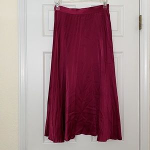 Juicy Couture Black Label - Merlot Flowy Pleated Midi Skirt - 4